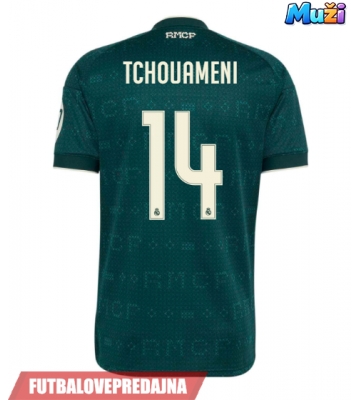 Lacne Muži Futbalové dres Real Madrid Aurelien Tchouameni #14 2026-27 Krátky Rukáv - Preč